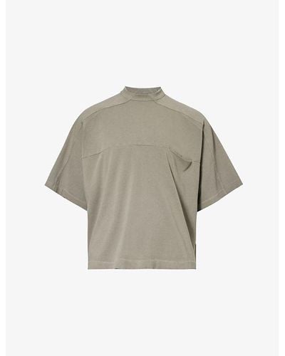 Entire studios Heavy Pocket Ribbed-trim Organic Cotton T-shirt - Gray