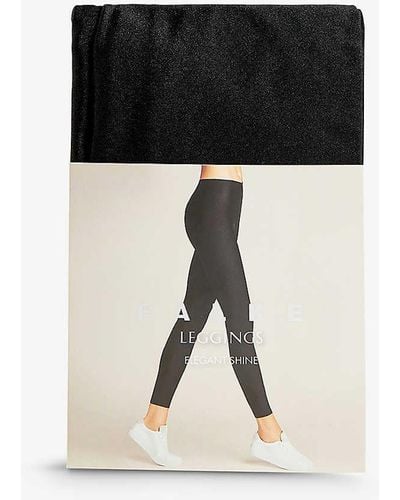 FALKE High-rise Shine-texture Stretch-woven leggings - Black