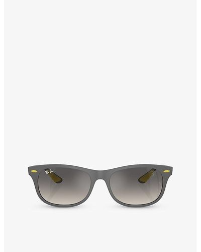 Ray-Ban Rb4607m Scuderia Ferrari Collection Square-frame Acetate Sunglasses - Gray