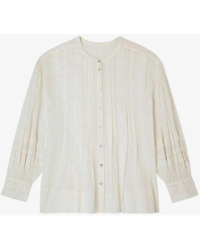 Soeur Tripoli Relaxed-fit Long-sleeve Organic-cotton Shirt - White