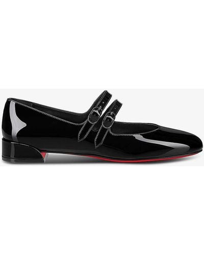 Christian Louboutin Sweet Jane Patent-leather Heeled Court Shoes - Black