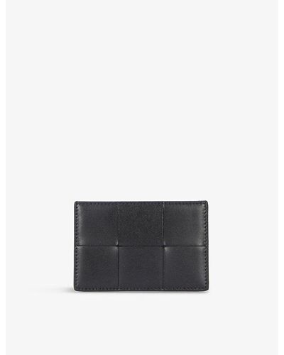 Bottega Veneta Intreccio Urban Leather Card Holder - White