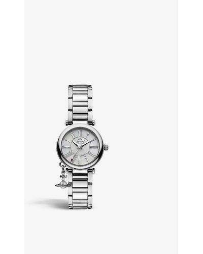 Vivienne Westwood Vv006pslsl Mother Orb Stainless-steel Quartz Watch - Metallic