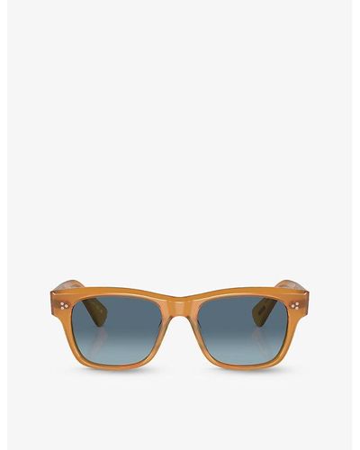 Oliver Peoples Ov5524su Birell Sun Pillow-frame Acetate Sunglasses - Blue