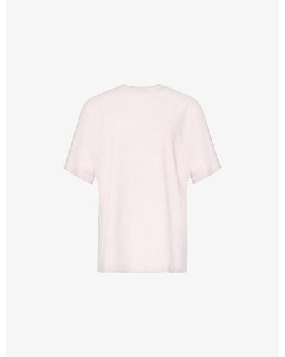 ROTATE SUNDAY Brand-embroidered Oversized Organic Cotton-jersey T-shirt - Pink