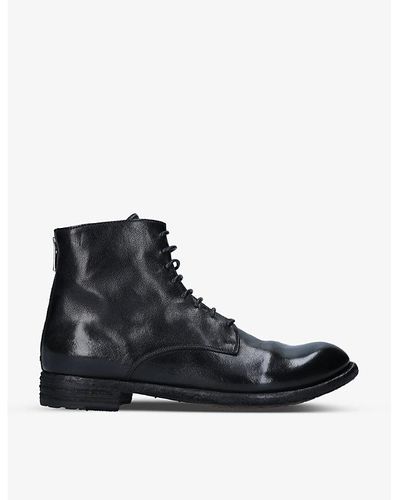 Officine Creative Lexicon Chunky-sole Leather Boots - Black