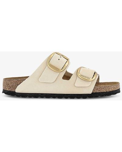 Birkenstock Arizona Big-buckle Two-strap Leather Sandals - White