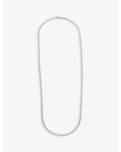 Miansai Cuban-chain Rhodium-plated Sterling- Necklace - Metallic