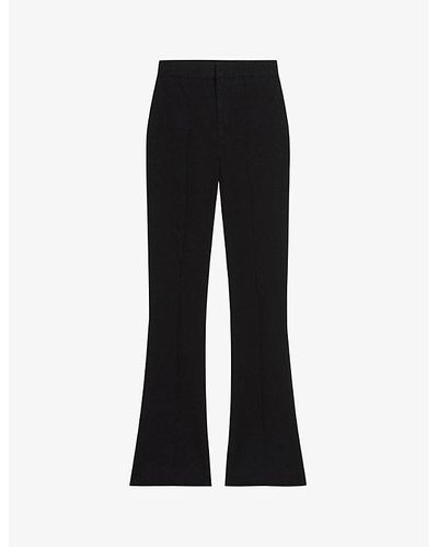 Ted Baker Belenah Slim-fit High-rise Stretch-cotton Pants - Black