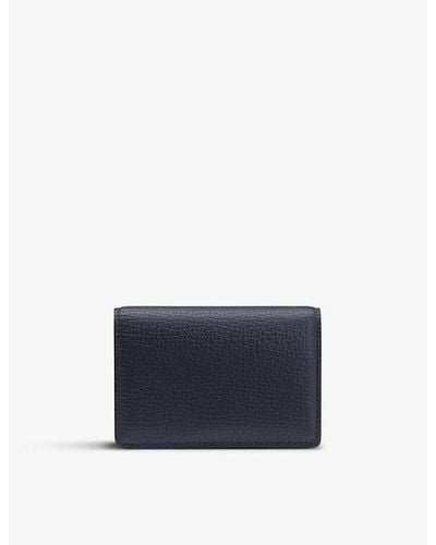 Smythson Vy Ludlow Snap-closure Leather Card Case - Blue