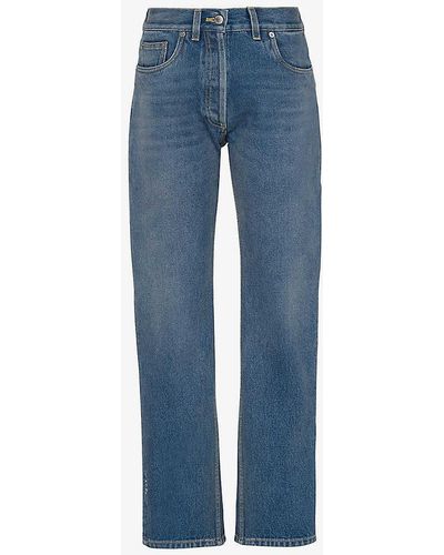 Prada Five-pocket High-rise Straight-leg Jeans - Blue