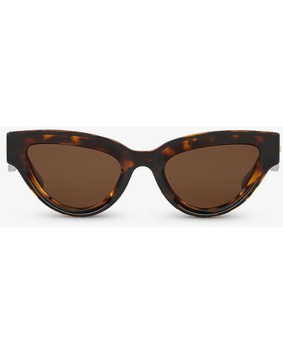 Bottega Veneta 6j000413 Bv1249s Cat Eye-frame Injected Sunglasses - Brown