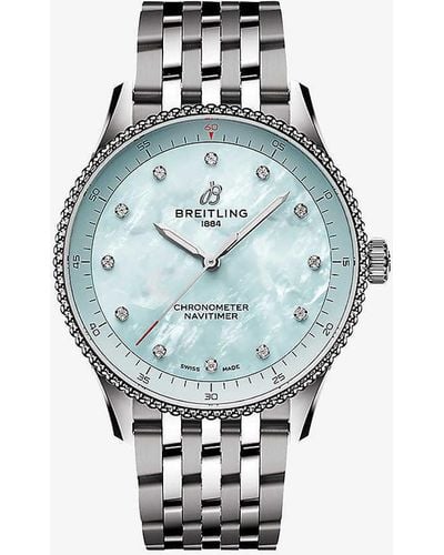 Breitling Unisex A77320171c1a1 Navitimer 32 Stainless-steel Quartz Watch - Blue