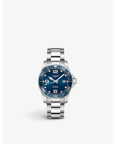 Longines L37814966 Hydroconquest Stainless Steel Automatic Watch - Blue