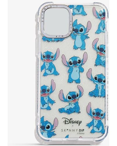 Skinnydip London Disney X Skinnydip Stitch Graphic-print Silicone Iphone 13 Pro Max Case - Blue