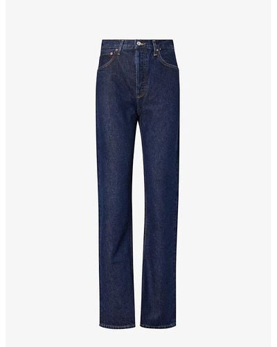 Agolde 90's Pinch Straight-leg High-rise Organic Denim Jeans - Blue