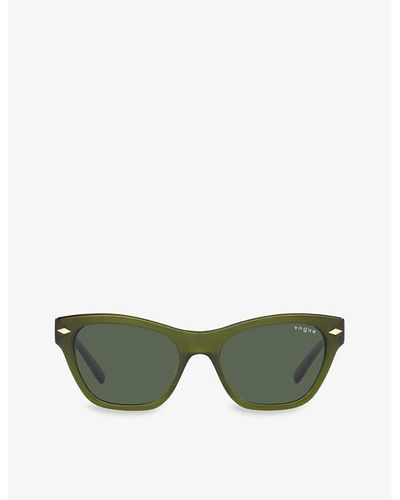 Vogue Vo5445s Cat Eye-frame Acetate Sunglasses - Green