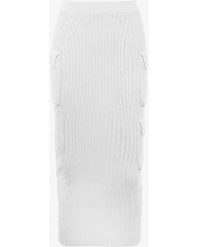 House Of Cb Maeve Mid-rise Woven-blend Maxi Skirt - White