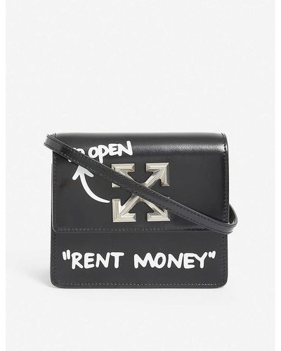 Off-White c/o Virgil Abloh Jitney 0.7 Rent Money Leather Cross-body Bag - Black