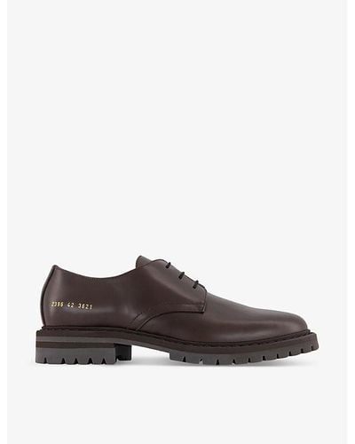 Common Projects Officers Leather Derby Shoes - Brown