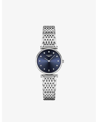 Longines Unisex L42094976 La Grande Classique Stainless-steel And Diamond Quartz Watch - Blue