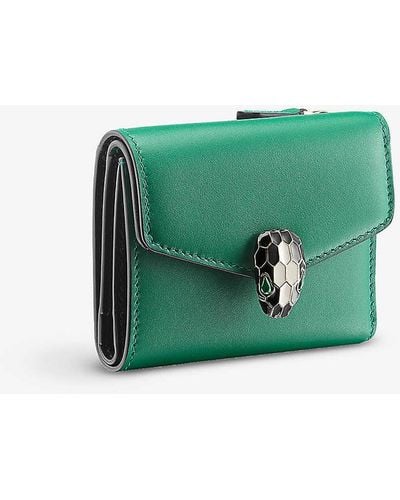 BVLGARI Serpenti Forever Compact Card Holder - Green