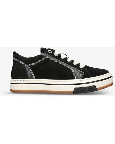 Represent Htn Chunky-lace Woven Low-top Trainers - Black