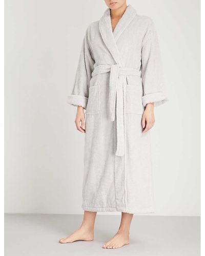 The White Company Cotton-towelling Dressing Gown - Multicolour