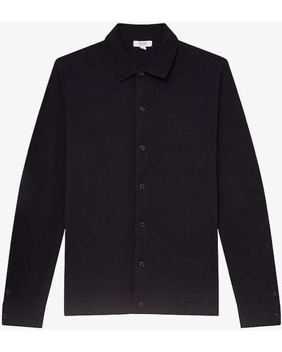 Reiss Forbes Buttoned Wool Cardigan X - Blue