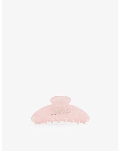 Juicy Couture Brand-print Acetate Hair Clip - Pink