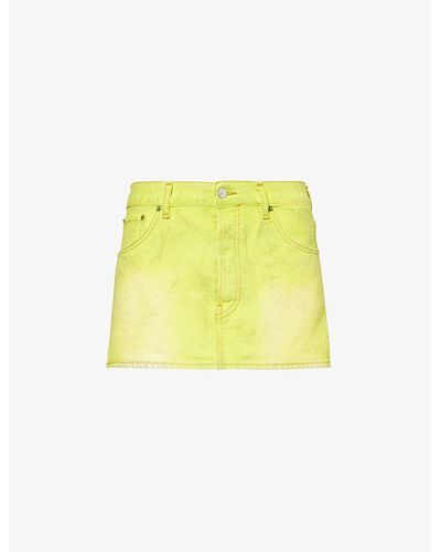 Acne Studios Macaria Low-rise Denim Mini Skirt - Yellow