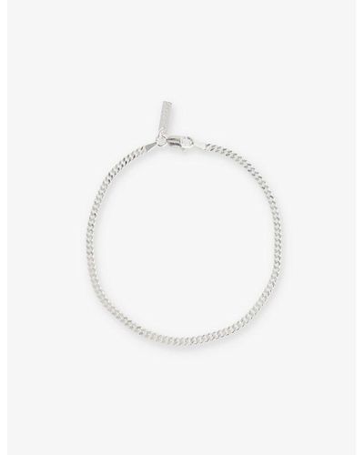 Hatton Labs Mini Cuban Sterling-silver Bracelet - White