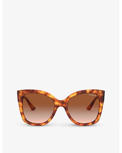 Vogue Vo5338s Pillow-frame Tortoiseshell Acetate Sunglasses - Brown
