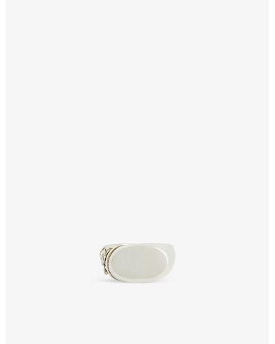 Frederick Grove Atlas 925 Sterling Ring - White