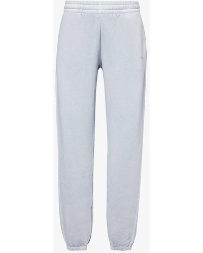 GYMSHARK Everywear Comfort Brand-print Cotton-jersey jogging Bottoms - Blue