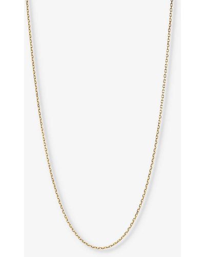 Maria Black Chain 50 18ct Yellow -plated Recycled Sterling-silver Necklace - White