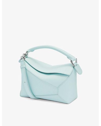 Loewe Puzzle Small Leather Cross-body Bag - Blue