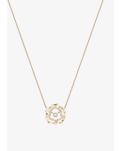 Piaget Rose 18ct Rose-gold And 0.21ct Brilliant-cut Diamond Pendant Necklace - Metallic