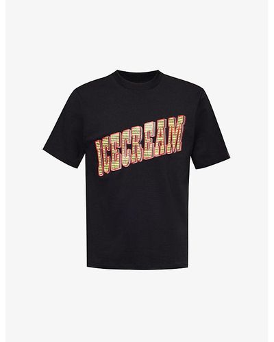 ICECREAM Casino Logo-print Cotton-jersey T-shirt X - Black