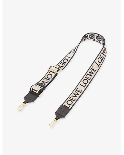 Loewe Anagram Loop Cotton And Leather Bag Strap - Multicolor