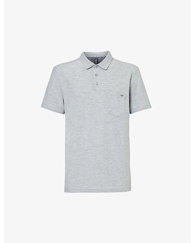 Vuori Ace Brand-plaque Recycled-polyester-blend Polo Shirt - Gray