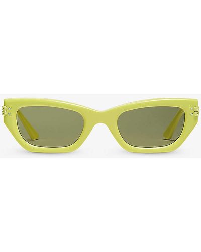 Gentle Monster Vis Viva Y7 Cat-eye Branded-arm Acetate Sunglasses - Green