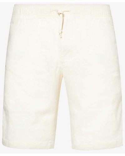Tommy Hilfiger Harlem Drawstring-waistband Linen-blend Shorts - White