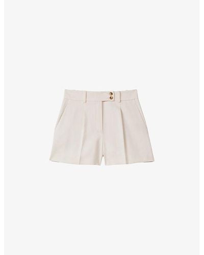 Reiss Millie High-rise Tailored Woven Shorts - White