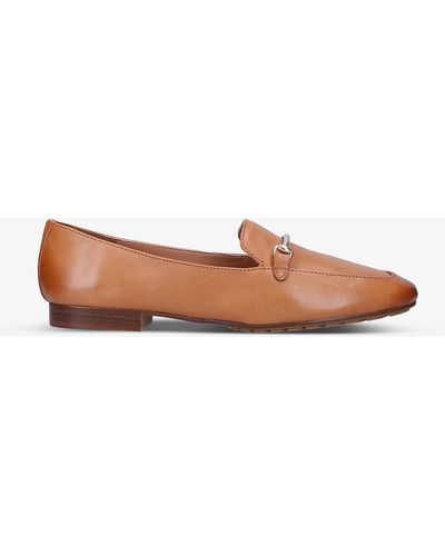ALDO Harriot Square-toe Leather Loafers - Brown