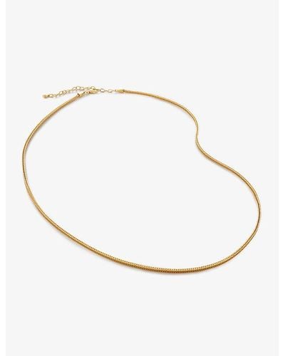 Monica Vinader Juno Fine 18ct -plated Vermeil Recycled Sterling-silver Chain Necklace - White