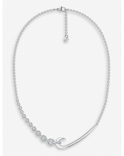 Shaun Leane Hook Chain Sterling Silver Choker Necklace - White