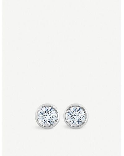 De Beers My First Clea 18ct White-gold And Diamond Stud Earrings