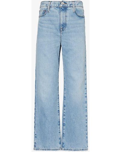 FRAME Le Jane Straight-leg High-rise Denim Jeans - Blue