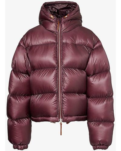Jil Sander Funnel-neck Quilted Shell-down Jacket - Red